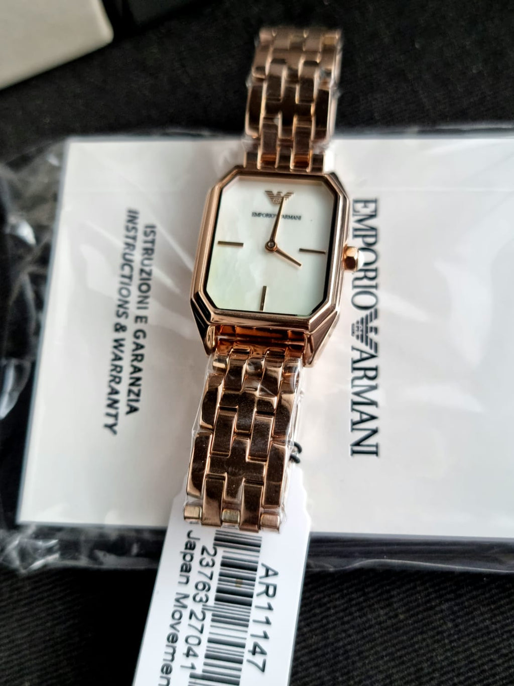 EMPORIO ARMANI Giola Quartz White Mother of Pearl Dial Ladies Watch AR11147