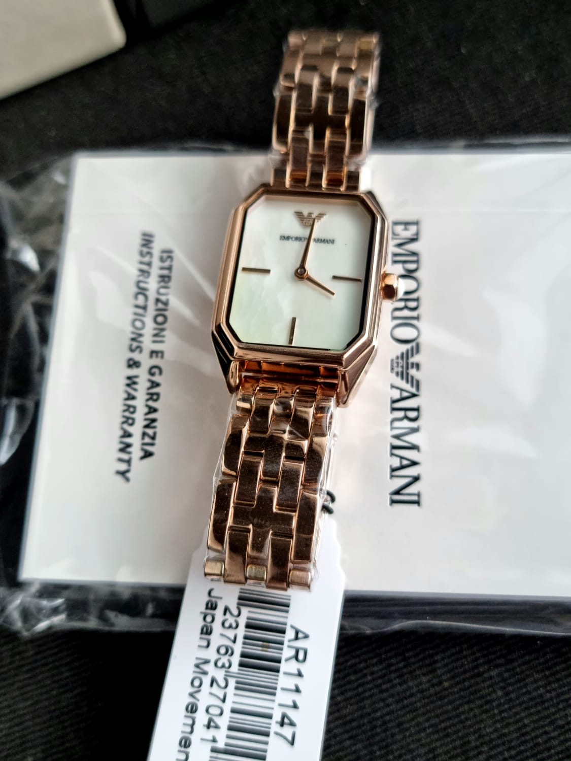 EMPORIO ARMANI Giola Quartz White Mother of Pearl Dial Ladies Watch AR11147