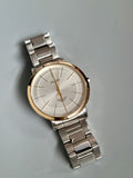 Alba Golden Bezel Silver Chain 43mm Dial Size Quartz Watch