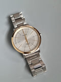 Alba Golden Bezel Silver Chain 43mm Dial Size Quartz Watch