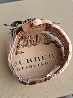 BURBERRY The City Rose Dial Rose Gold-tone Ladies Watch BU9135