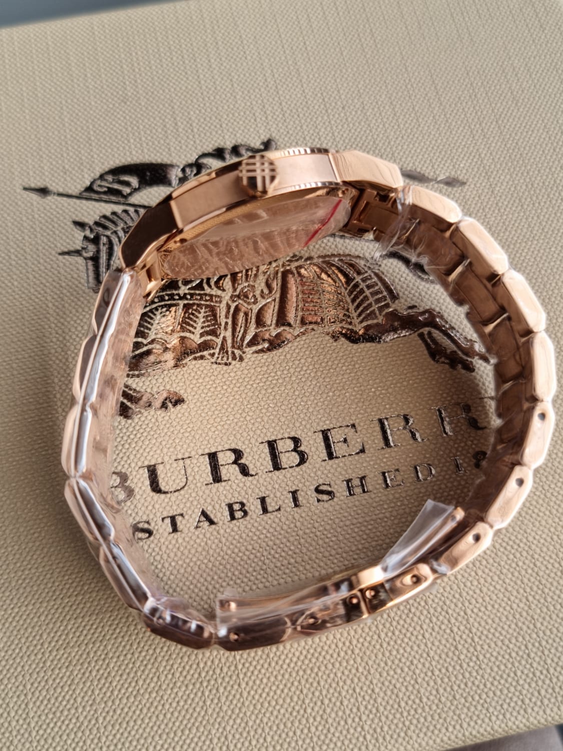 BURBERRY The City Rose Dial Rose Gold-tone Ladies Watch BU9135