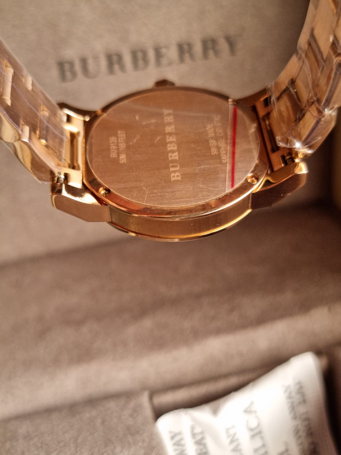 BURBERRY The City Rose Dial Rose Gold-tone Ladies Watch BU9135