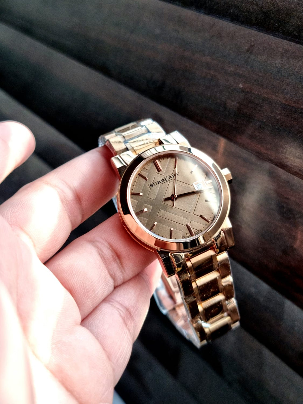 BURBERRY The City Rose Dial Rose Gold-tone Ladies Watch BU9135