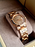 BURBERRY The City Rose Dial Rose Gold-tone Ladies Watch BU9135