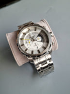 Men's Diesel Stronghold Chronograph Leather Strap Watch DZ4346 (Strap Change Orignal Chain)