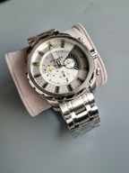 Men's Diesel Stronghold Chronograph Leather Strap Watch DZ4346 (Strap Change Orignal Chain)