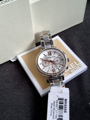 MICHAEL KORS Sofie Chronograph Crystal Silver Dial Ladies Watch