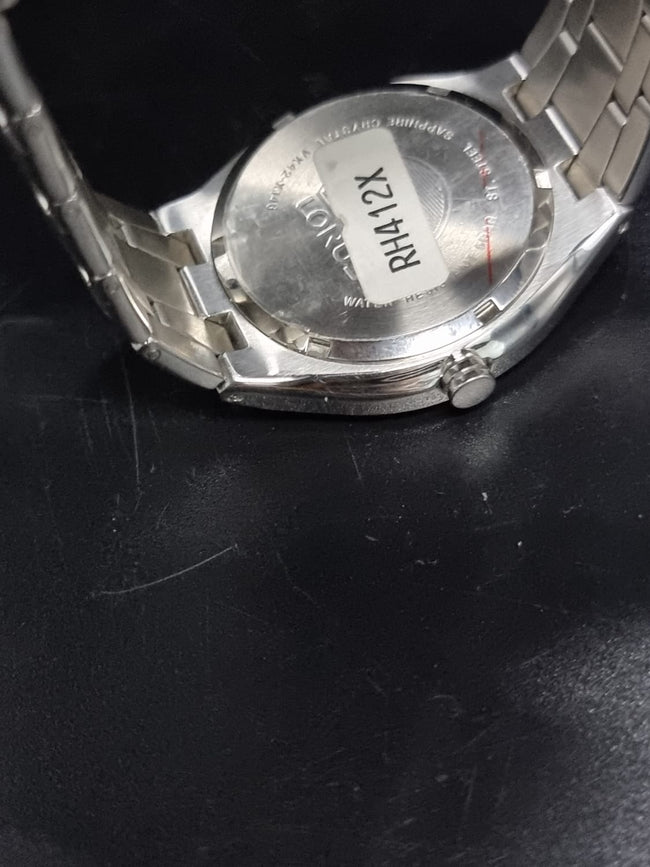 Lorus White dial 37mm Dial Size Silver Chain Quartz Watch Main Image