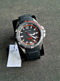 Nautica Gents Watch 45mm Watch Black Rubber Strap Quartz Watch