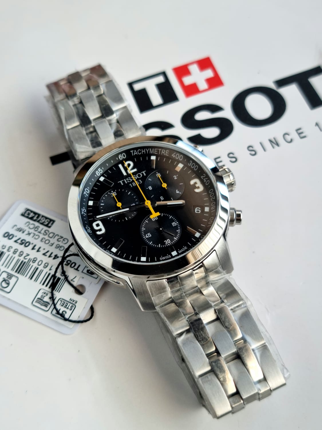 TISSOT Men’s Quartz Swiss Made Stainless Steel Black Dial 42mm Watch T055.417.11.057.00