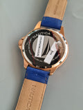 Nautica Blue leather Strap blue dial 45mm