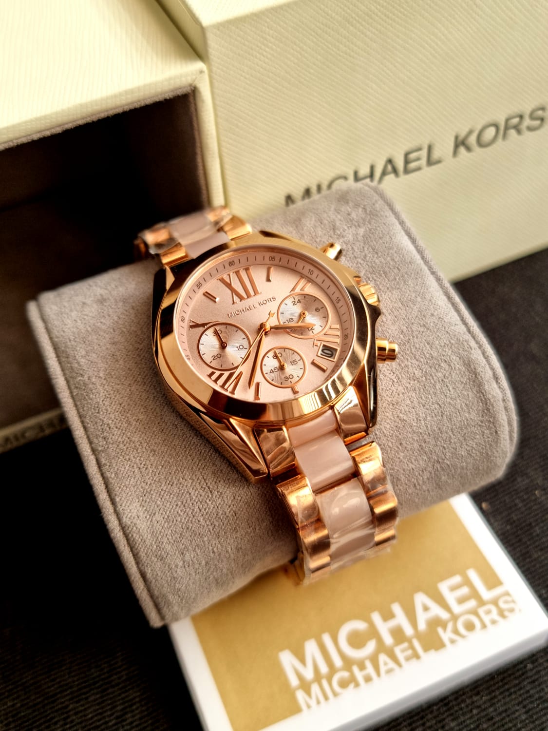 Michael Kors Women’s Quartz Stainless Steel Rose Gold Dial 36mm Watch MK6066