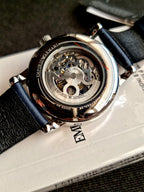 Emporio Armani Men’s Automatic Leather Strap Blue Dial 43mm Watch AR60030