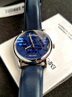Emporio Armani Men’s Automatic Leather Strap Blue Dial 43mm Watch AR60030