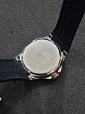 TOMMY HILFIGER Black Dial White Silicone Mens Watch 1790864 (LOT ITEm)