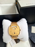 Gucci Unisex Swiss Made Quartz Stainless Steel Gold 38mm Watch YA157409