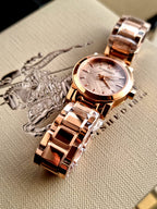 BURBERRY The City Petite Beige Dial Rose Gold-tone Ladies Watch BU9228