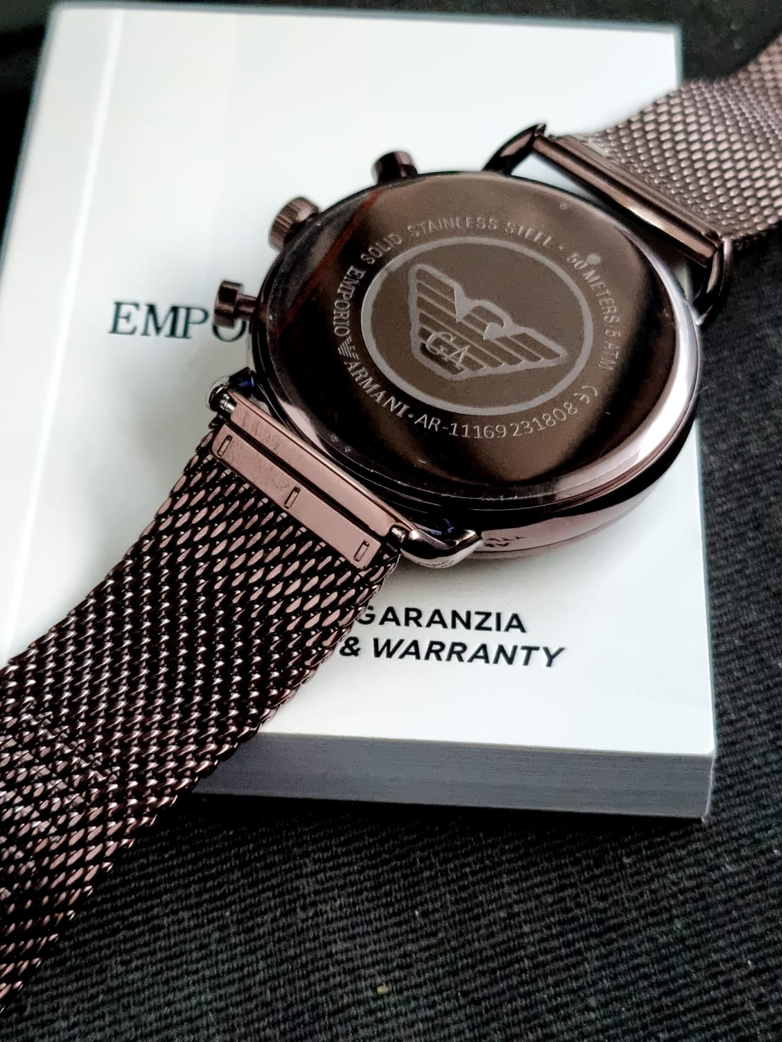 Emporio Armani Men’s Quartz Stainless Steel Grey Dial 43mm Watch AR11169