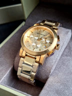Burberry Women’s Swiss Made Stainless Steel Gold Dial 38mm Watch BU9753