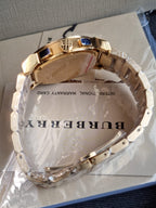 Burberry Women’s Swiss Made Stainless Steel Gold Dial 38mm Watch BU9753