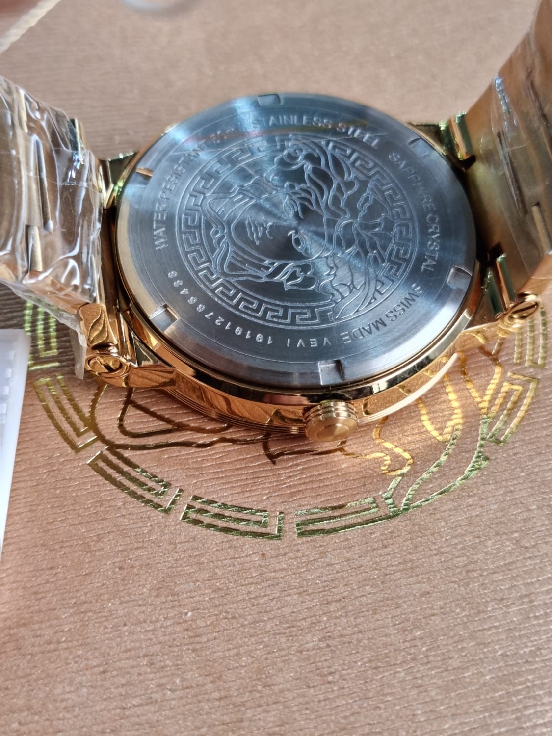 Versace Men’s Quartz Swiss Made Gold Stainless Steel Silver Dial 41mm Watch VEVI00520