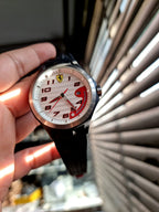 Ferrari Men's 830013 Lap Time White Dial Black Silicone Strap Watch