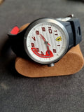 Ferrari Men's 830013 Lap Time White Dial Black Silicone Strap Watch