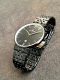Accurate Gents Watch Black Dial Black Casing Stainless Steel 42mm Watch