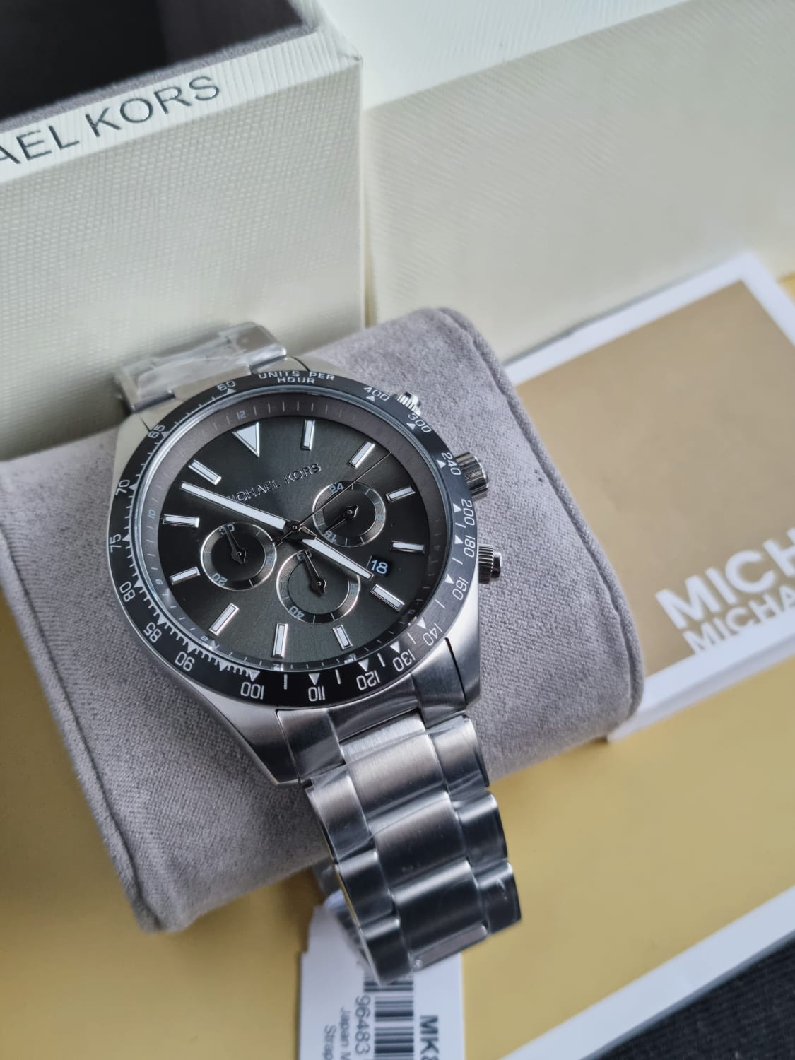 Michael Kors Men’s Quartz Stainless Steel Green Dial 45mm Watch MK8912