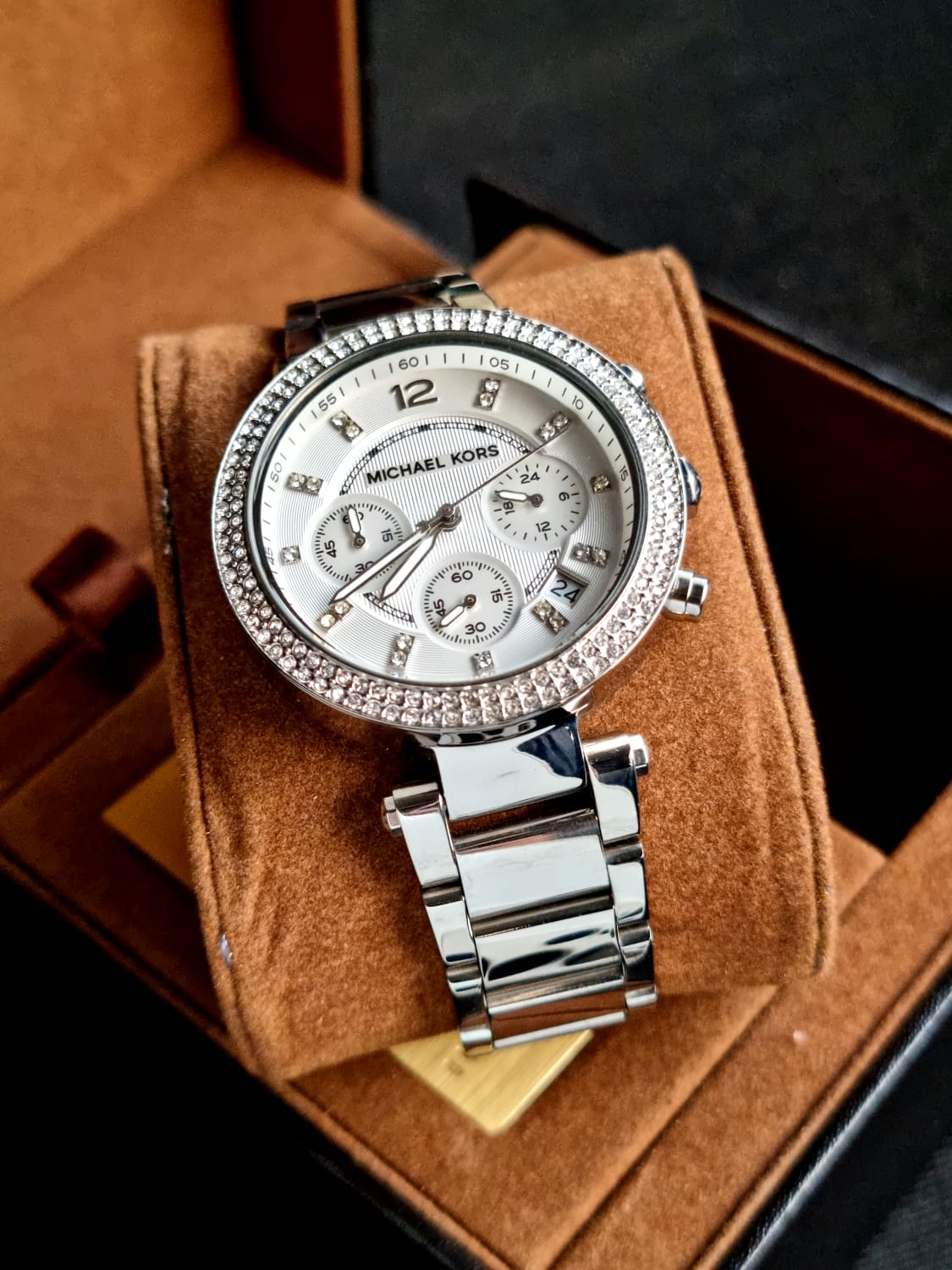 MICHAEL KORS Parker Chronograph Silver Dial Ladies Watch MK5353