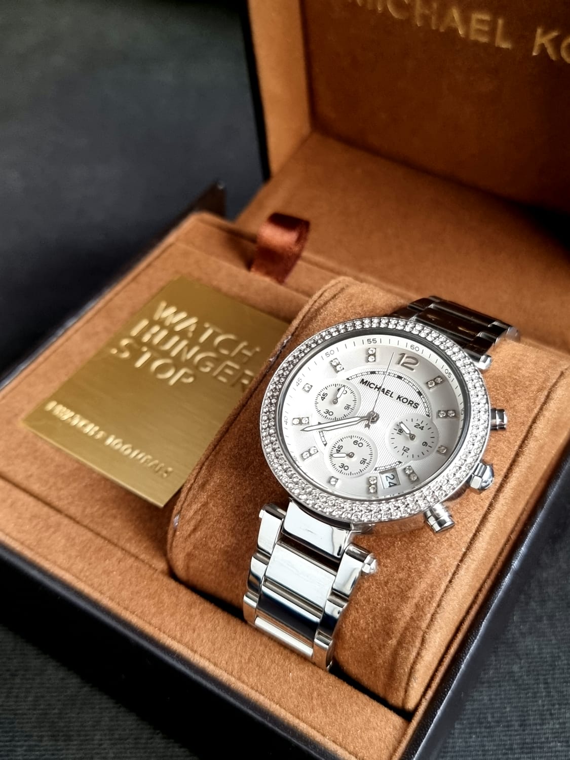 MICHAEL KORS Parker Chronograph Silver Dial Ladies Watch MK5353