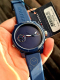 Tommy Hilfiger Men’s Quartz Silicone Strap Blue Dial 44mm Watch 1791325