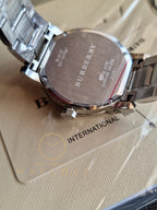 Burberry Swiss Rare Diamonds Silver Mother Of Pearl Date Dial 34mm Women Stainless Steel Wrist Watch The City BU9125