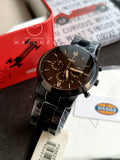 Fossil Men’s Chronograph Quartz Stainless Steel Black Dial 44mm Watch FS5525