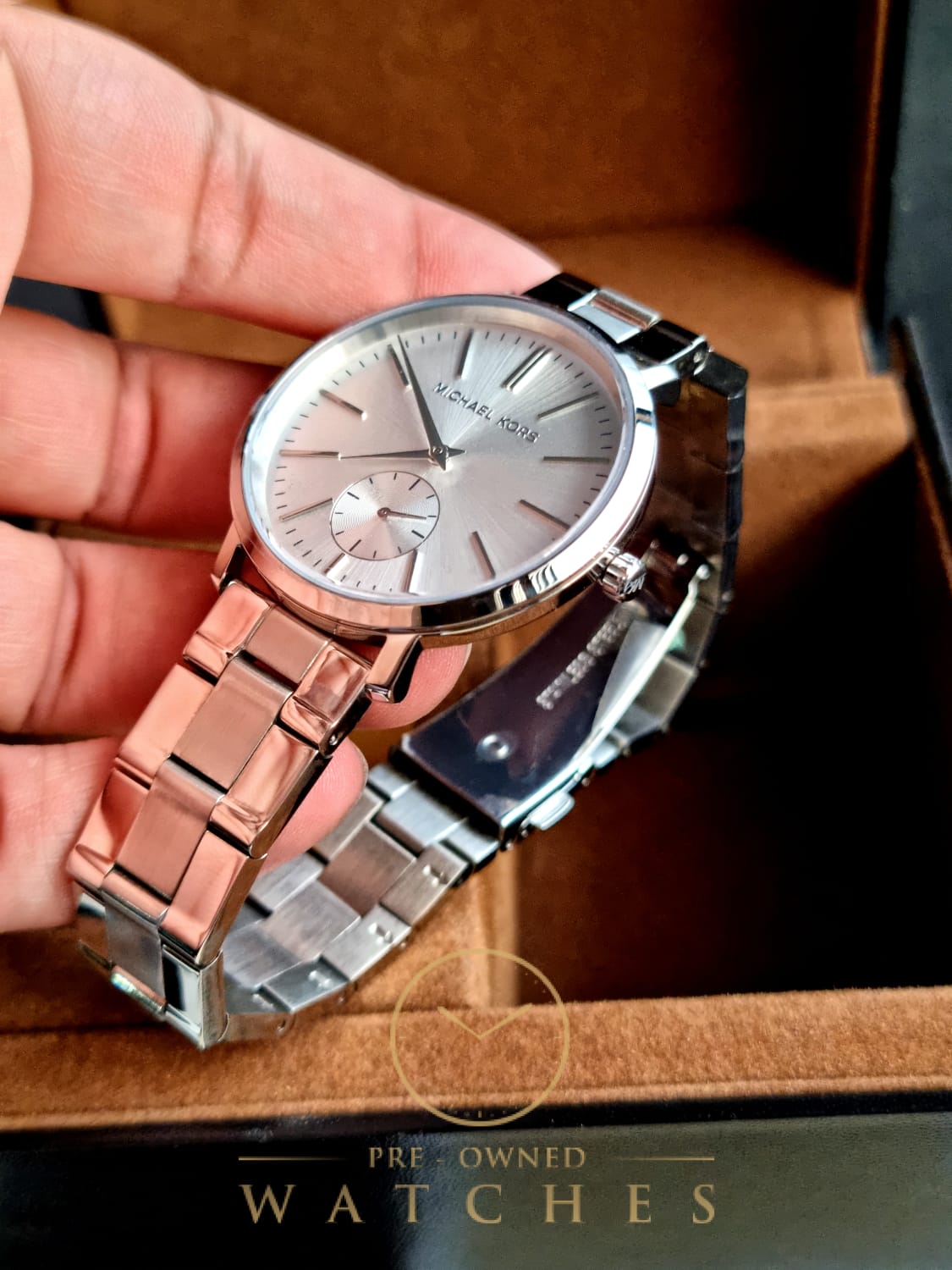 Michael Kors Women’s Quartz Stainless Steel Silver Dial 38mm Watch MK3499 (LOT ITEM)