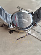Burberry Women’s Swiss Made Quartz Stainless Steel Grey Check Stamped Dial 26mm Watch BU9229