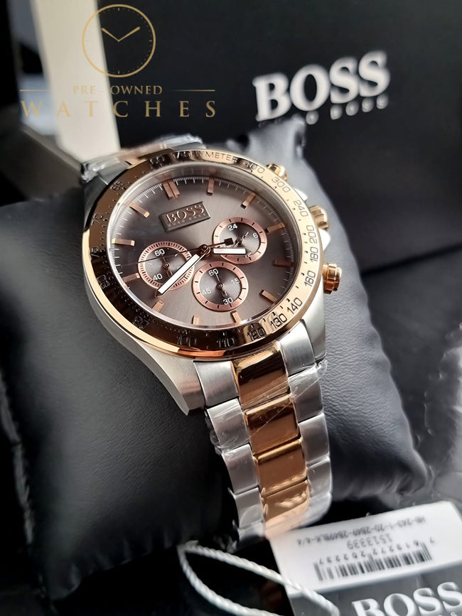 Hugo Boss Men’s Two-Tone Rose Gold Silver Watch 1513339 Hover Image