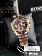 Hugo Boss Men’s Two-Tone Rose Gold Silver Watch 1513339