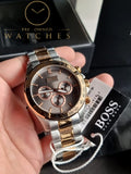 Hugo Boss Men’s Two-Tone Rose Gold Silver Watch 1513339