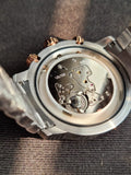 Invicta 1204 Mens Rose Gold Bezel Chronograph Watch