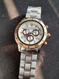 Invicta 1204 Mens Rose Gold Bezel Chronograph Watch