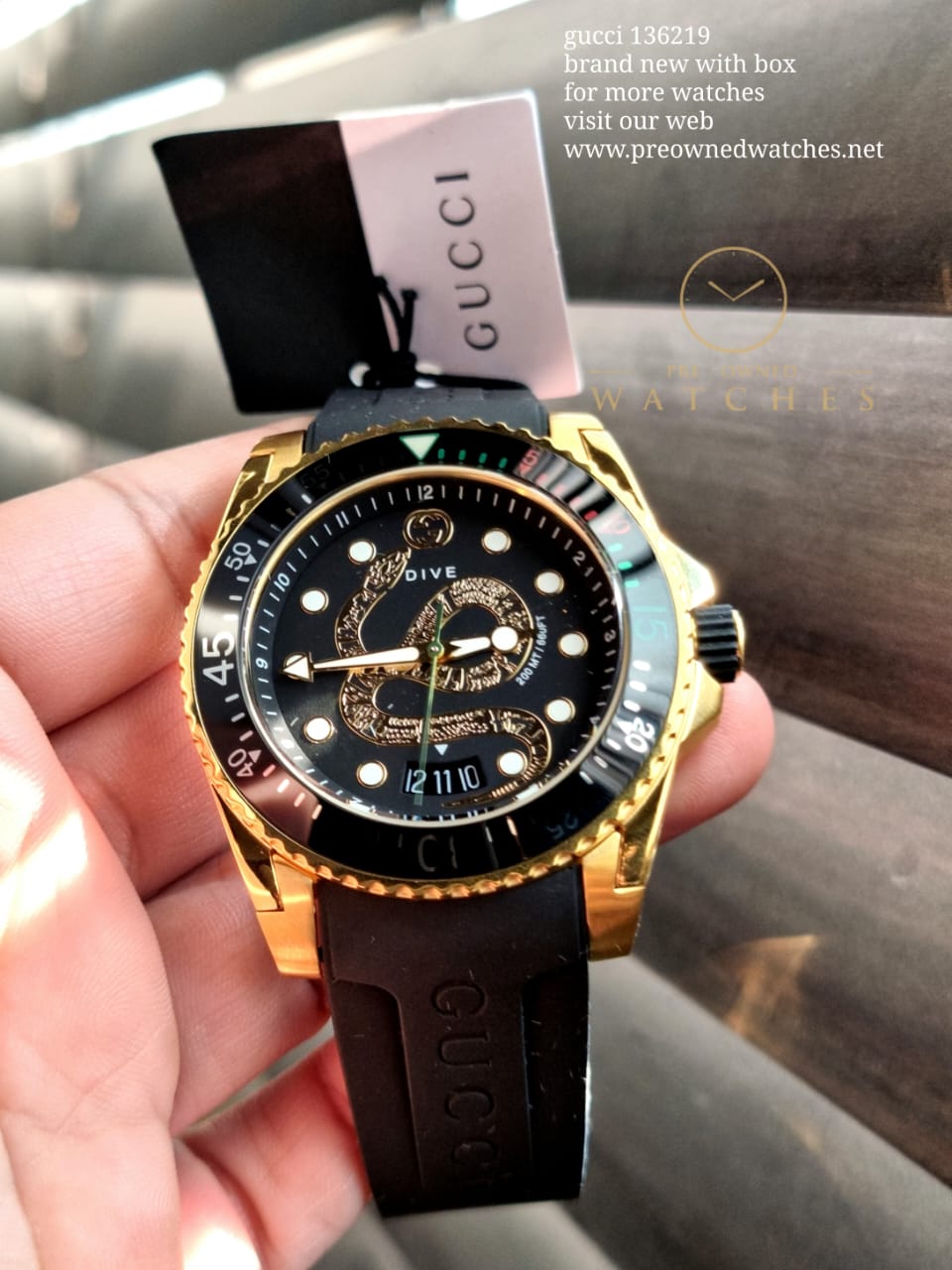 Swiss Made Gucci Watch Band Rubber Gucci Men's Analog Quartz Swiss