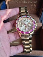 Michael Kors Everest Chronograph Quartz Champagne Dial Ladies Watch MK5871