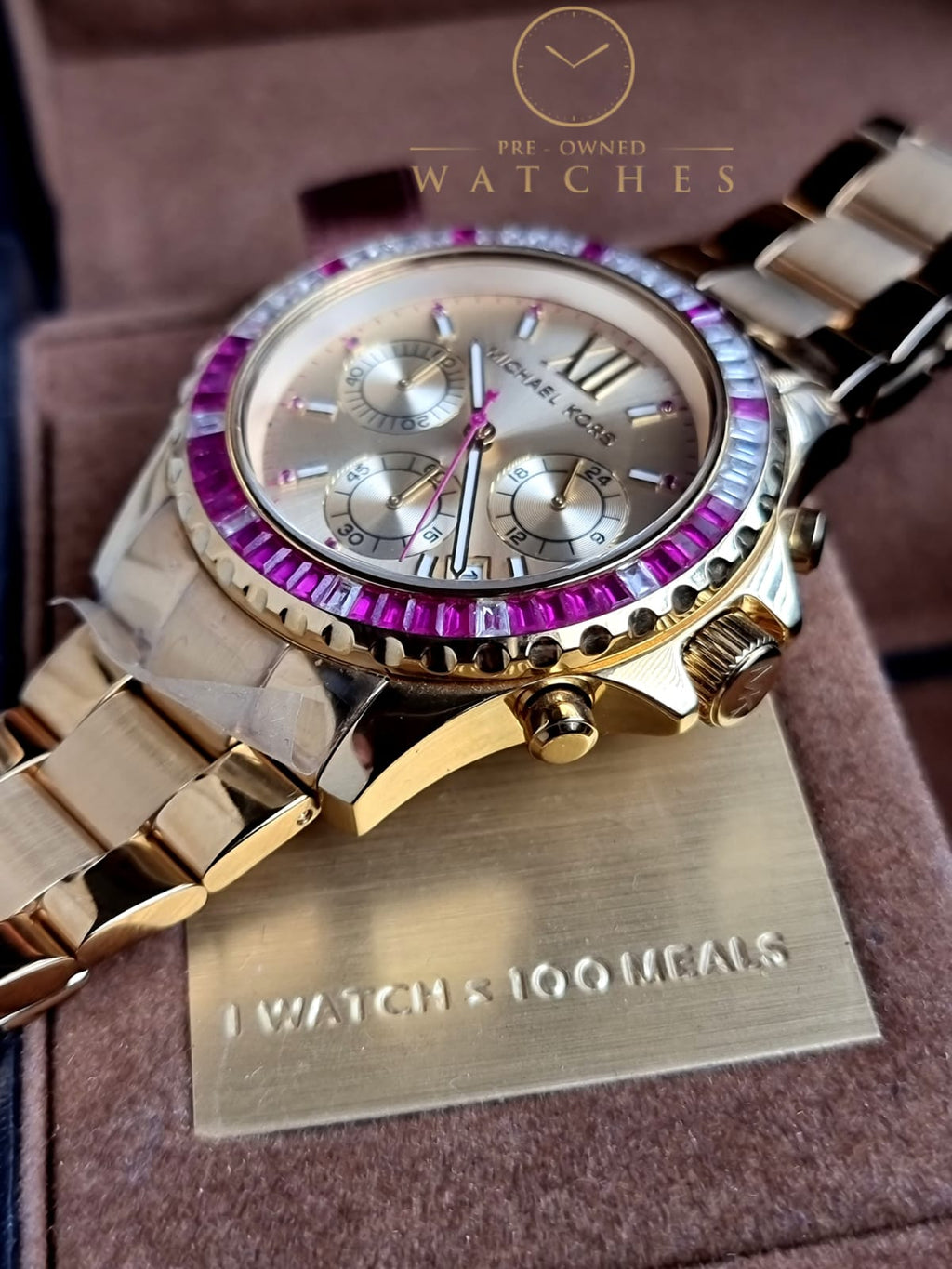 Michael Kors Everest Chronograph Quartz Champagne Dial Ladies Watch MK5871