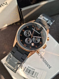 Emporio Armani Men’s Quartz Stainless Steel Black Dial 43mm Watch AR5905