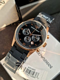 Emporio Armani Men’s Quartz Stainless Steel Black Dial 43mm Watch AR5905