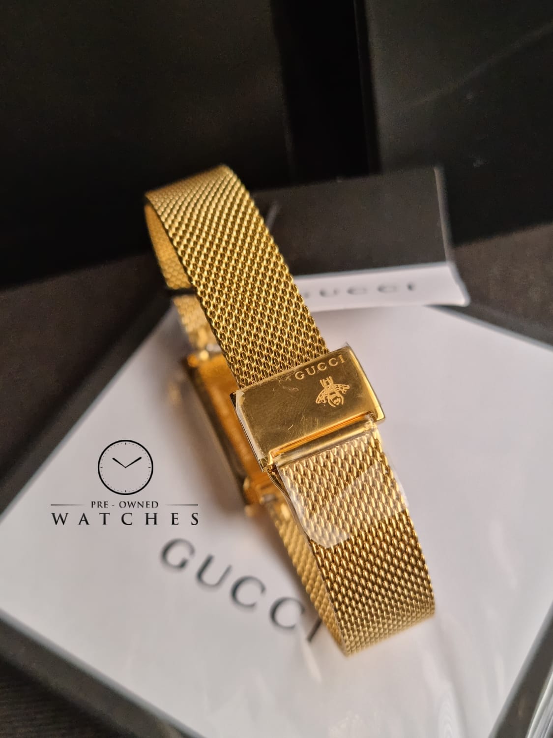 Gucci Women’s Quartz Stainless Steel Swiss Made Multi Color Dial 21mm Watch YA147410