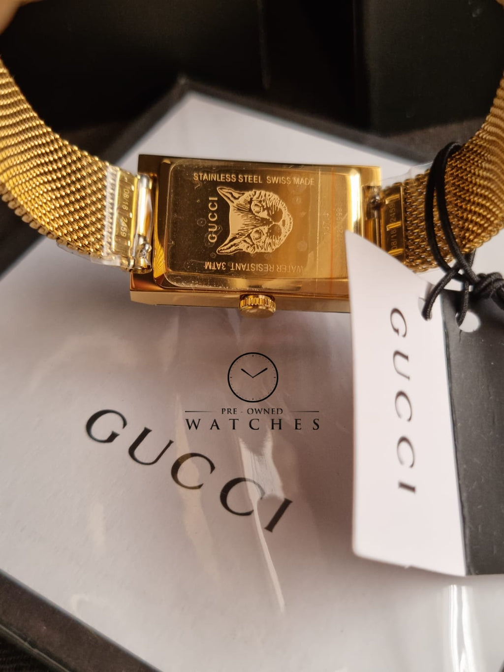 Gucci Women’s Quartz Stainless Steel Swiss Made Multi Color Dial 21mm Watch YA147410