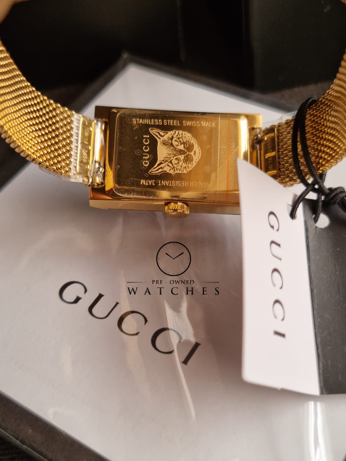 Gucci Women’s Quartz Stainless Steel Swiss Made Multi Color Dial 21mm Watch YA147410